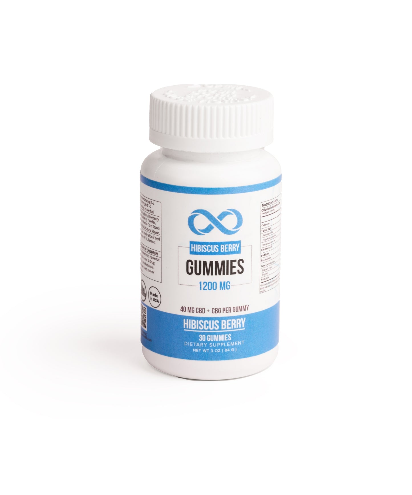CBD + CBG Gummies (Hibiscus Berry) – 1200mg (40mg per/gummy), <br>30 count - AUTTRUM