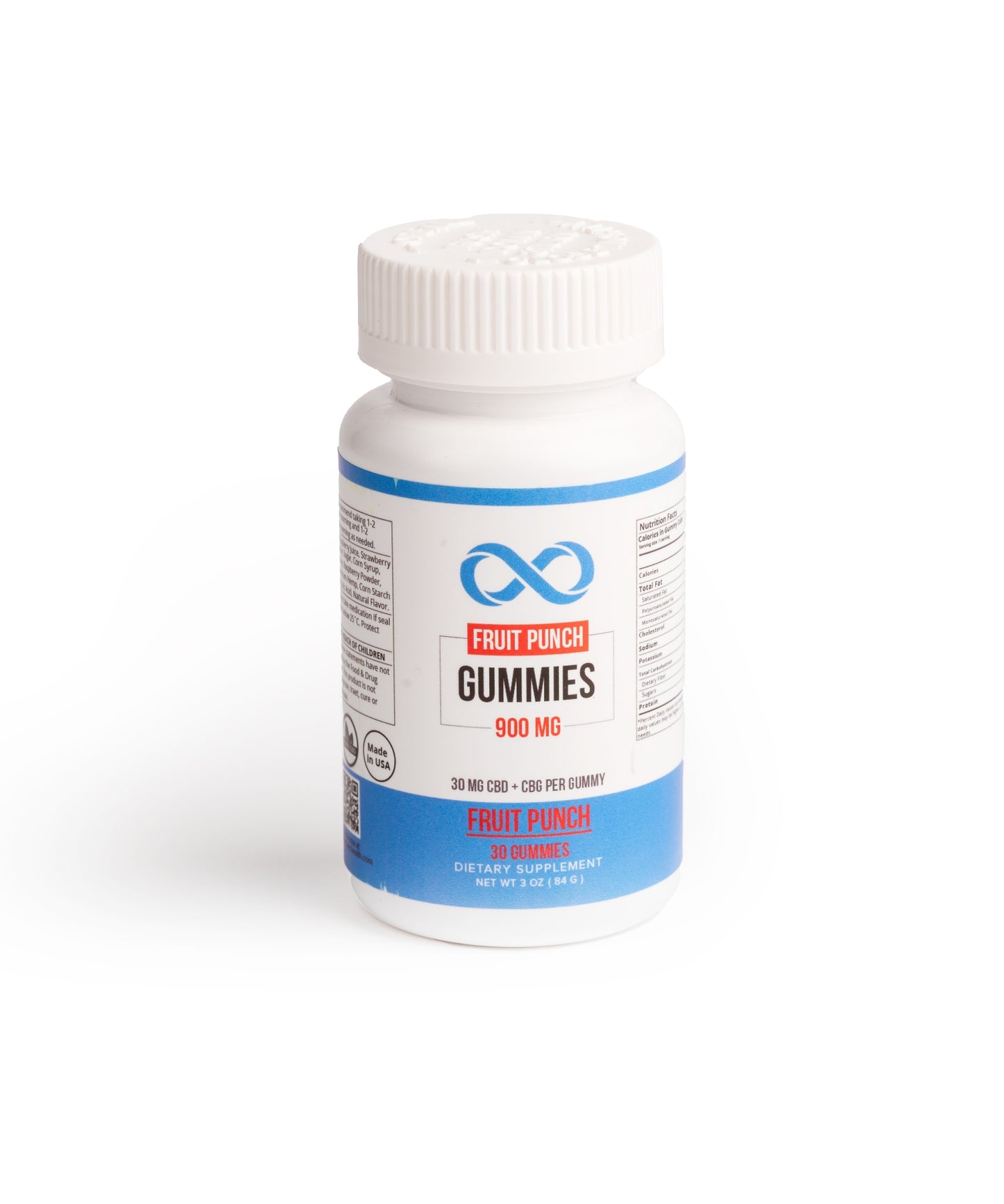 CBD + CBG Gummies (Fruit Punch) – 900mg (30mg per/gummy), <br> 30 count - AUTTRUM