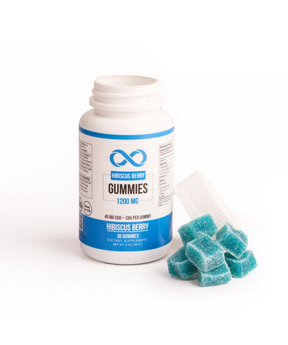 CBD + CBG Gummies (Hibiscus Berry) – 1200mg (40mg per/gummy), <br>30 count - AUTTRUM